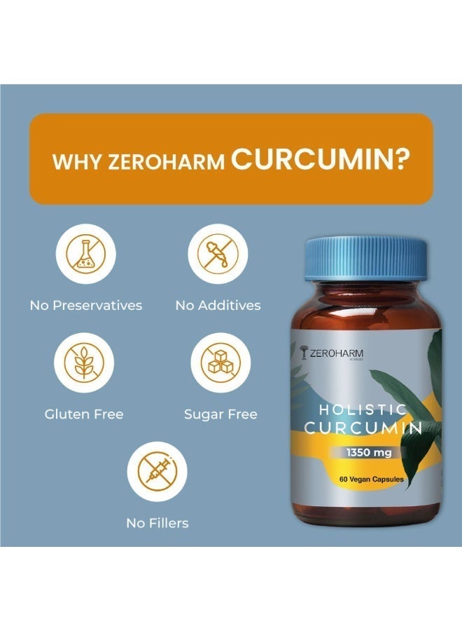 zeroharm Nano Curcumin 95% Curcuminoids + Black Pepper | 60 Veg Capsules - Image 4